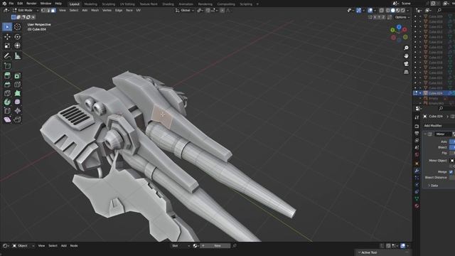 Make a Simple Spacecraft - Grid Modeler (blender addon) смотреть онлайн