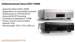 PRODUKTVORSTELLUNG Denon DCD-1700NE - SACD-Player 2023 - THOMAS ELECTRONIC ONLINE SHOP