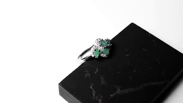 Изумруд, серебро 925, кольцо, 1011КИ