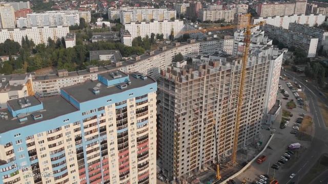 Строительство ЖК "Приволжский" / август 2022 г / Промышленный район / город Самара / Russia смотреть онлайн