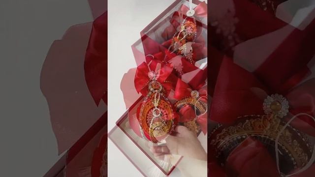 Бархатные игрушки на елку Красное Золото - набор 10 шт | Ампир М смотреть онлайн