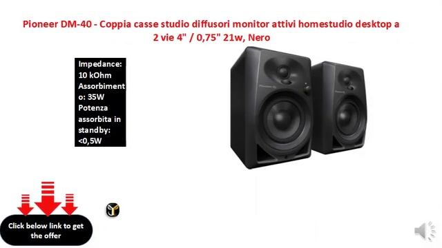 Pioneer DM-40 - Coppia casse studio diffusori monitor attivi смотреть онлайн
