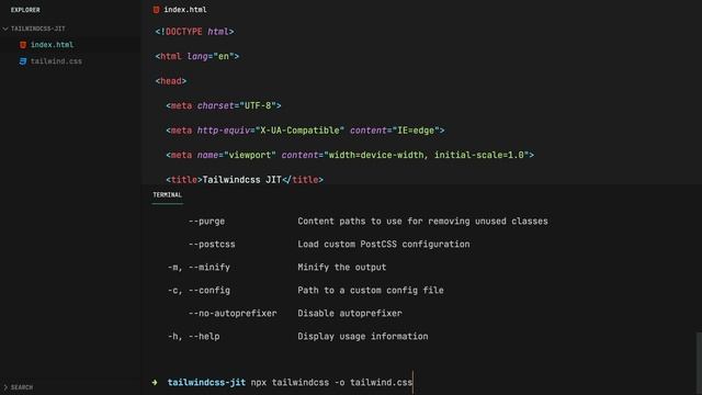 Tailwind CSS JIT #1 - Установка с помощью Tailwind CLI
