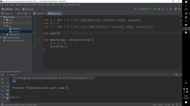 Kotlin - 01 - Değişkenler ve veri tipleri смотреть онлайн