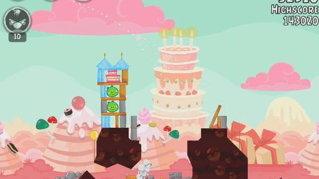 Angry Birds Birdday Party Cake 4 Level 15 Mighty Eagle Walkthrough смотреть онлайн