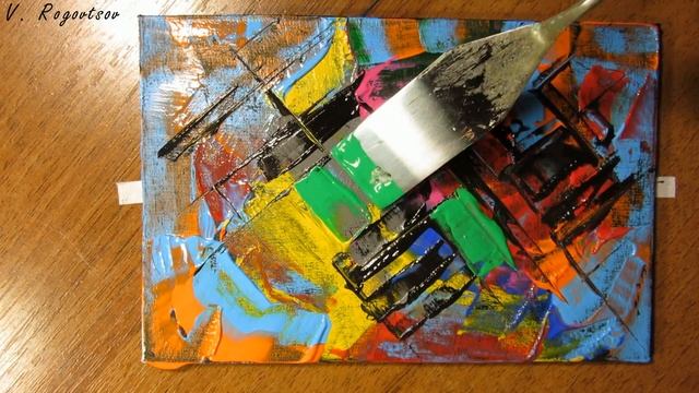 Intuitive abstract painting. Как нарисовать абстракцию. Abstract art #lDayl 8 #VitalyRogovtsov смотреть онлайн