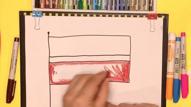 Как нарисовать флаг Латвии|Пастельные мелки смотреть онлайн