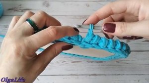 Корзинка крючком из трикотажной пряжи/ Узор "Ротанг"/ МК для начинающих