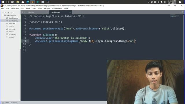 Learn Javascript EventListeners in nepali tutorial#9. смотреть онлайн
