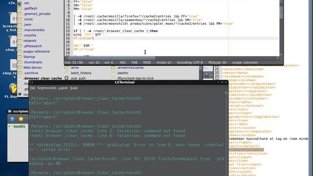Bash shell szkriptelés - Browser clear cache megírása (gecó :D) смотреть онлайн