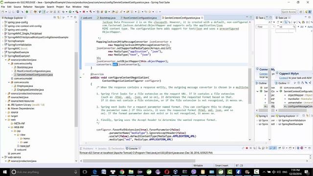 Java Spring framework web service Rest with Java based configuration Example 1 смотреть онлайн