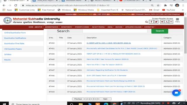 MLSU PG ADMISSION SESSION 2020-21 MERIT LIST & FEES DEPOSITION | RESULT | REVEL FORM смотреть онлайн