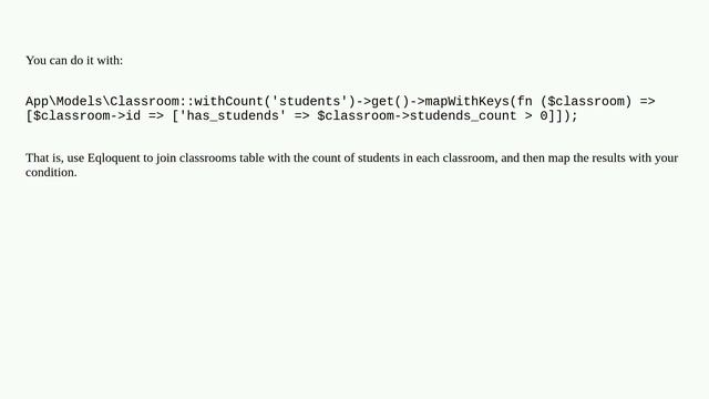 Load relation as boolean in Eloquent Collection смотреть онлайн