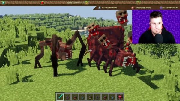 Scape and run Parasite Minecraft Mod review and showcase 2022 what spawns this mod has 1.12.2