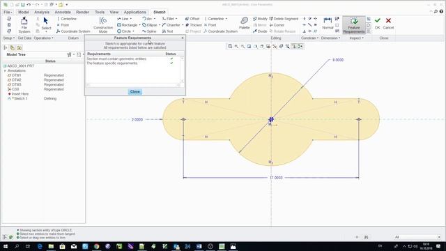 Creo parametric 2.0 Создание эскиза смотреть онлайн