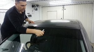 Тонировка - полоска на лобовое из 2 х частей