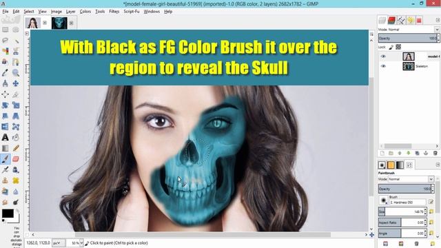 GIMP Tutorial - Partial Skull Face | Photoshop Alternative | #24 смотреть онлайн