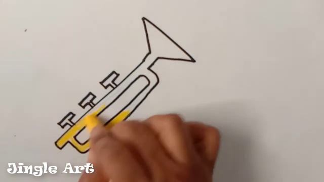 How to Draw a Trumpet !! Как нарисовать трубу !! Cómo dibujar una trompeta !! смотреть онлайн