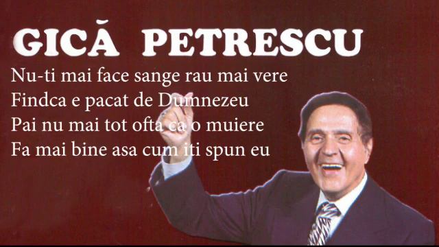 Gica Petrescu - Da-i cu spritul pan la ziua (lyrics, versuri, karaoke) смотреть онлайн