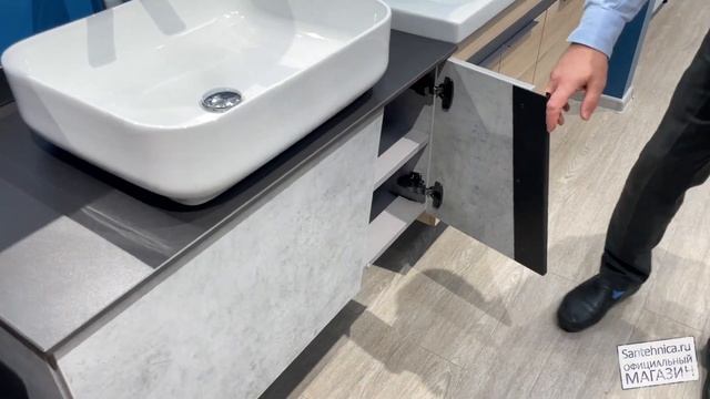 Сантехника.ру Тумба Comfortу Эдинбург-90 с раковиной 78189/зеркальный шкаф Comfortу Эдинбург-90 смотреть онлайн