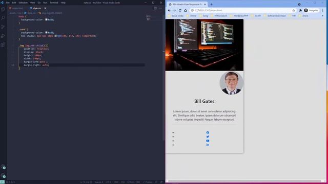 Responsive Profile Card Using Bootstrap | Abir Abedin Khan смотреть онлайн