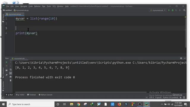 Range function in list ,python programming with pycharm смотреть онлайн