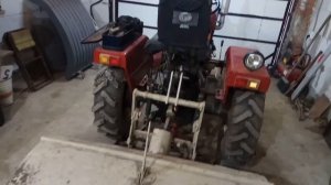 Синтай_120 с фрезой в работе. Фреза минитрактора  tz 4k 14.