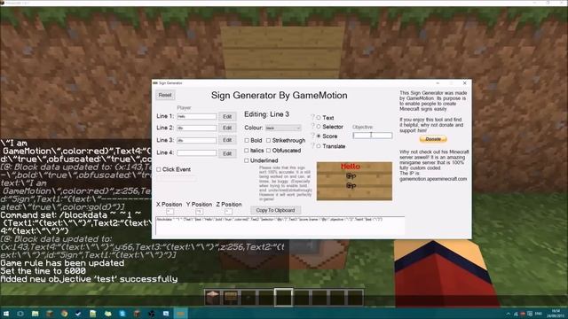 Minecraft Sign Generator смотреть онлайн