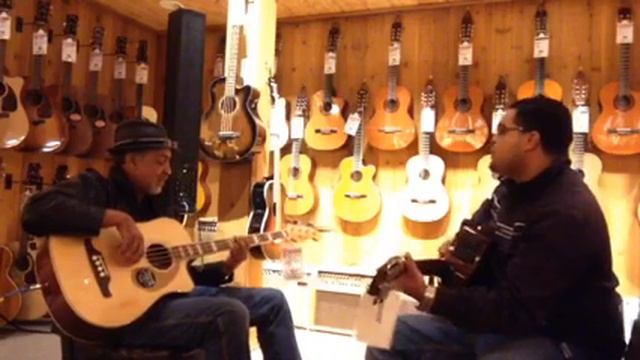 AB & Ali 'Hotel California' cover at the guitar center смотреть онлайн