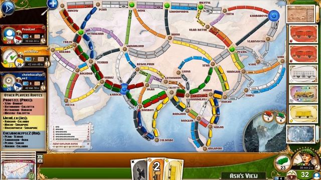 Ticket To Ride - #3 - Asia Connections! (4 Player Gameplay) смотреть онлайн