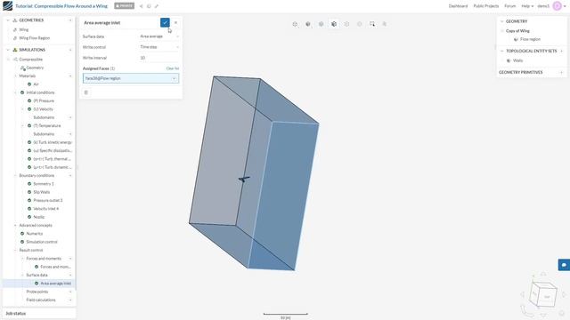 Compressible Flow Simulation Around An Airplane Wing