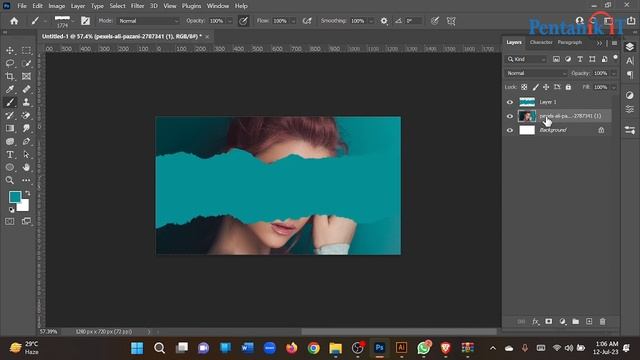 Torn peper effect in photoshop | Class 10 смотреть онлайн