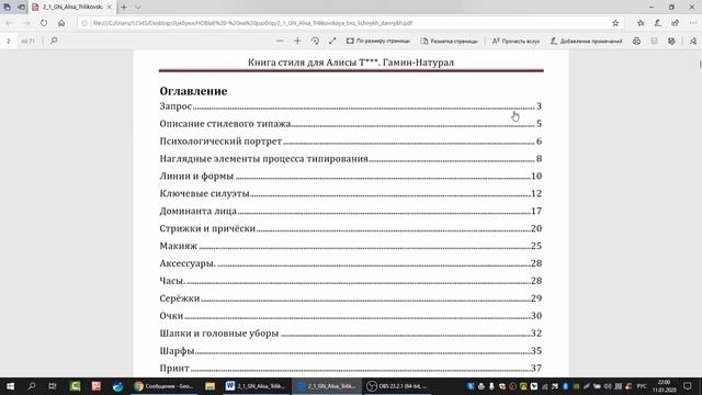 2. Обложка и содержание Лукбука для типажа Гамин-Натурал. Разбор Лукбука по Ларсон-Маменко смотреть онлайн