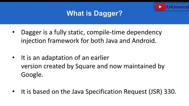 Dagger2 for Beginners-4 | What is Dagger2 - An Introduction & Why we use it? | U4Universe смотреть онлайн