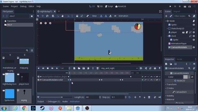 Don't Starve like night and day cycle - Godot engine tutorial смотреть онлайн