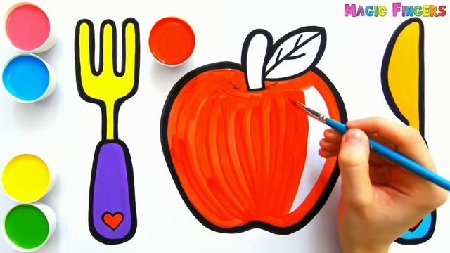 Drawing, Painting, Coloring Meal For Kids, Toddlers | Watercolor Techniques #181