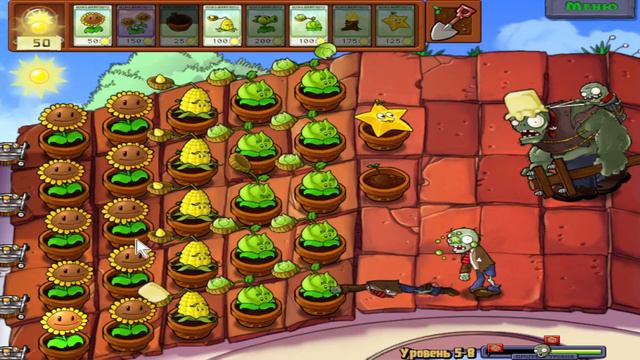НА МЕНЯ НАПАЛ НУ ПРОСТО ОГРОМНЫЙ ЗОМБИ!!!!!!► Plants vs. Zombies #9 смотреть онлайн