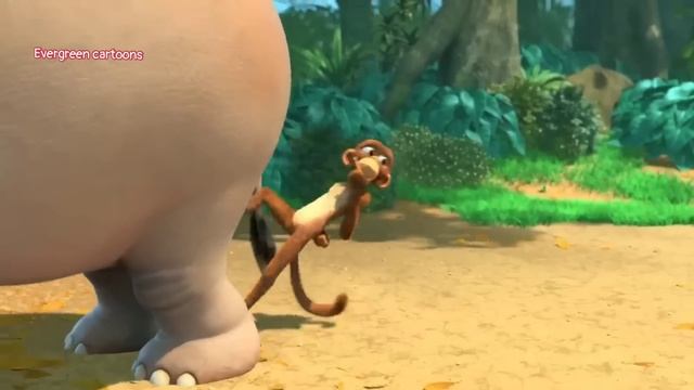 बंदर और हाथी | केला चोर | Monkey And Trunk | Hindi Cartoon #cartoon #kids #monkey  #trunck