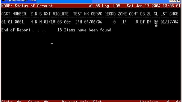 SIMSII Management (Status of Accounts Report) смотреть онлайн