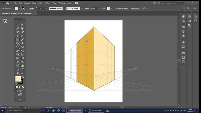 How to use perspective tool Adobe Illustrator 2021 смотреть онлайн