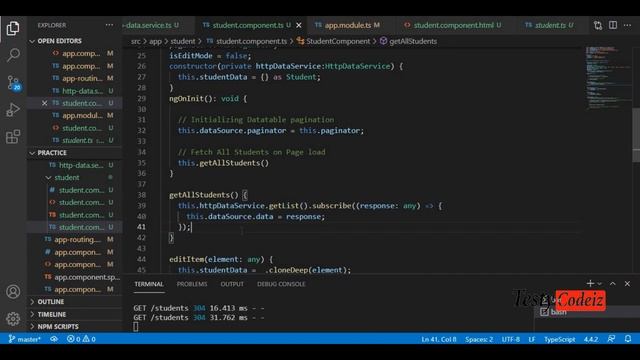 Complete CRUD application in Angular Material, Angular CRUD with JSON Server, CRUD with Testycodeiz смотреть онлайн
