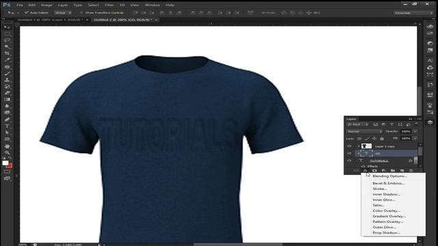 How to make Emboss print in adobe photoshop (S Shirt & anything) смотреть онлайн