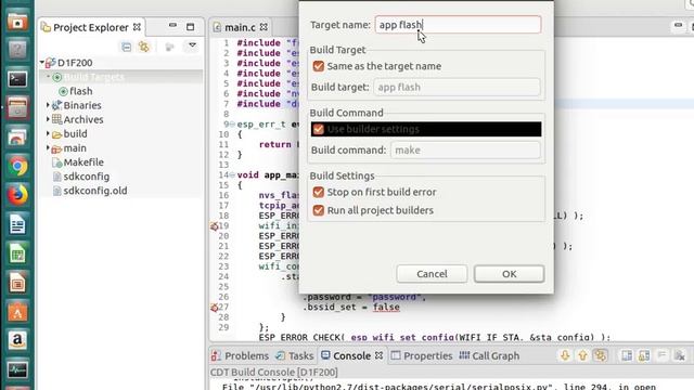 esp32 Create Build Target app flash 1 смотреть онлайн