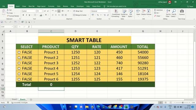 How to Make a Smart Table in Excel | Smart table Excel main kaise banaye | 2022 смотреть онлайн