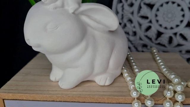 Кашпо-статуэтка LeVi "Зайка"/ фигурка из гипса-подарок на Пасху; сувенир ручной работы на 8 марта смотреть онлайн