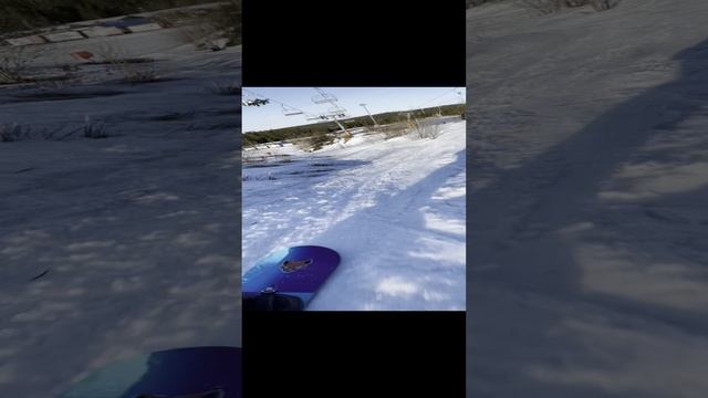 На сноуборде от первого лица, прокатись со мной за 40 секунд  #shorts