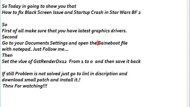 Star Wars Battlefront 2 Black Screen Startup Crash Fix pc 100% Works!!! смотреть онлайн