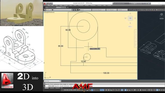 3d Mechanical Parts by 2D AutoCAD | AMF смотреть онлайн