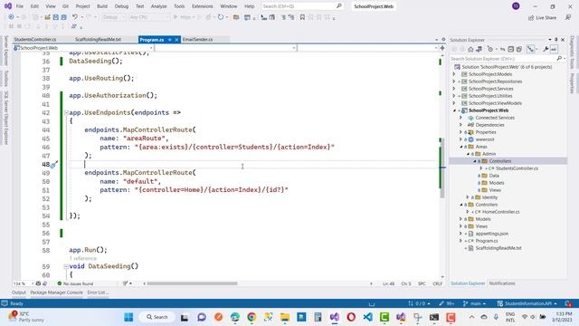 ASP.NET CORE 6.0 to Configure area in program.cs file смотреть онлайн