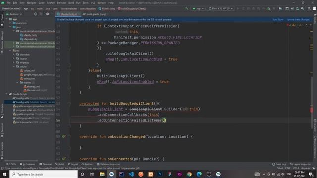 Search Location in Android Studio | Kotlin | Android Tutorials смотреть онлайн